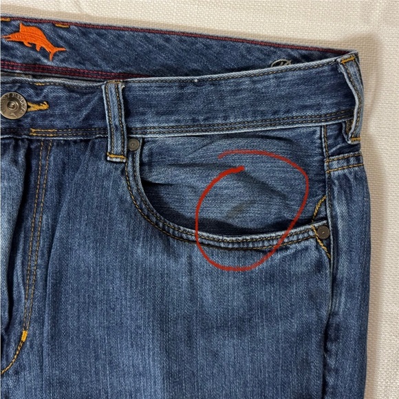 Tommy Bahama Cayman Relaxed Jeans Blue Denim 38x31 - Picture 5 of 16